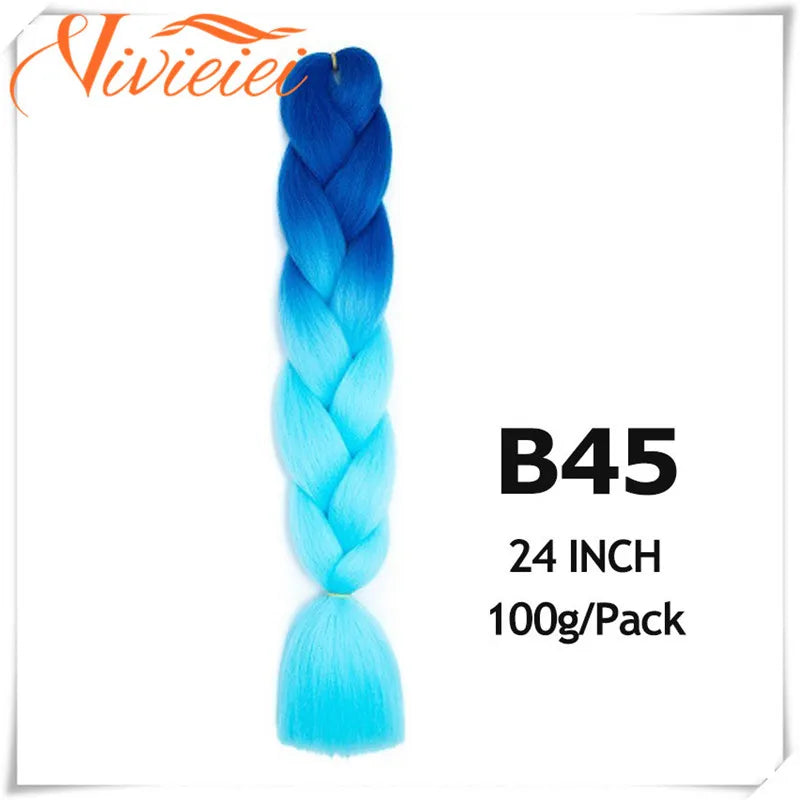 6 Pcs 24" Jumbo Synthetic Braids Hair Extensions