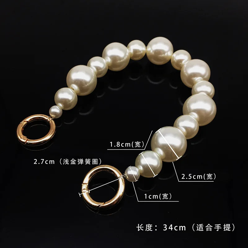 Pearl Strap for Bags Handbag Handles DIY Purse