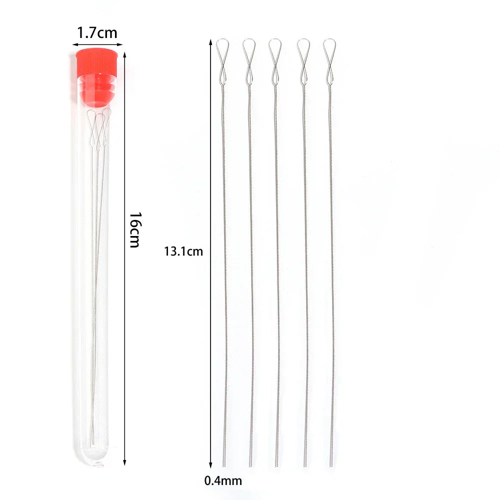 5pcs7pcs Stainless Steel Beaded Needle For Beads Threading