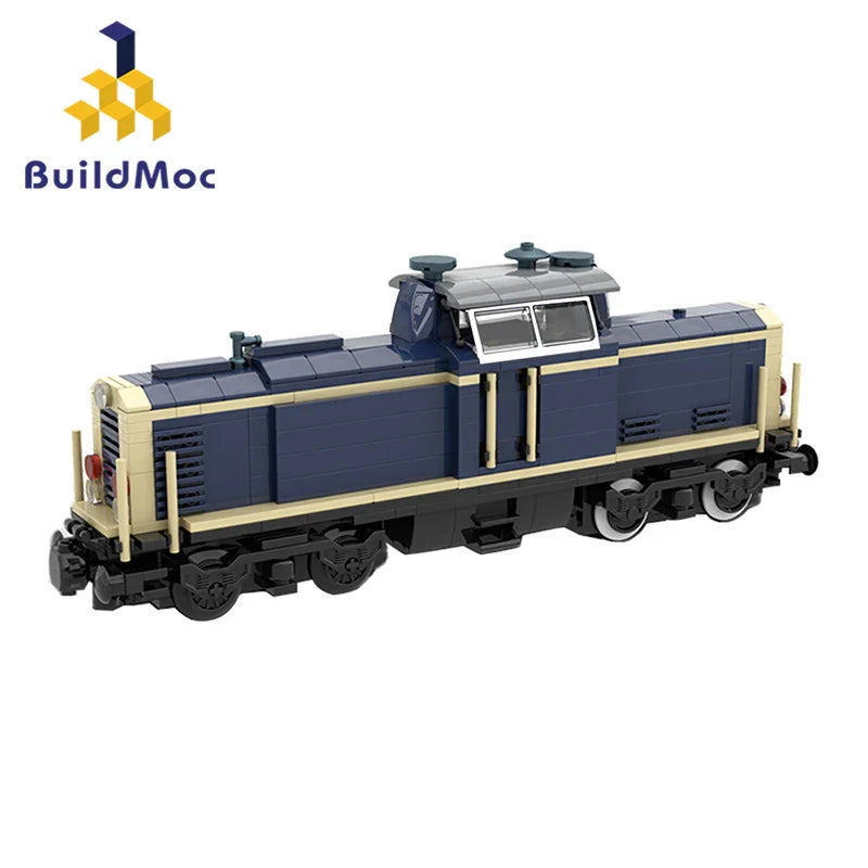 MOC V100 German Cargo Locomotive Building Blocks High-Tech