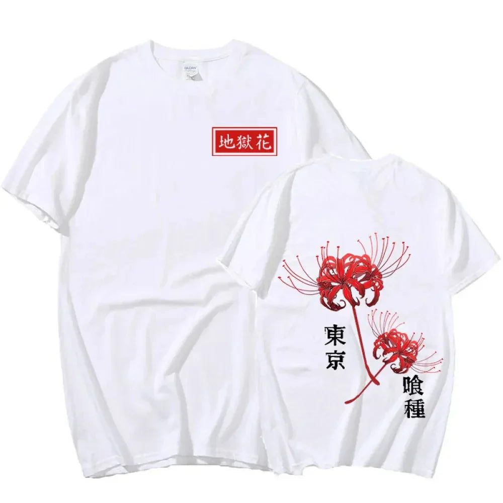 Anime Tokyo Ghoul Spider Lily T-shirt Men Women