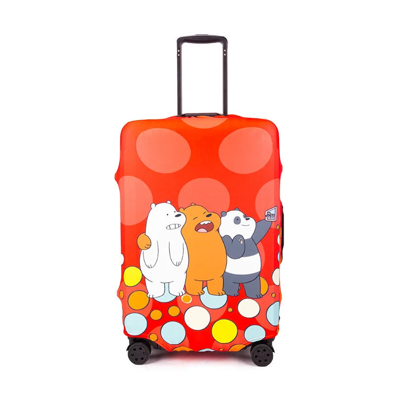 Luggage Protective Cover Bear Pattern Suitcase Dustproof Cover