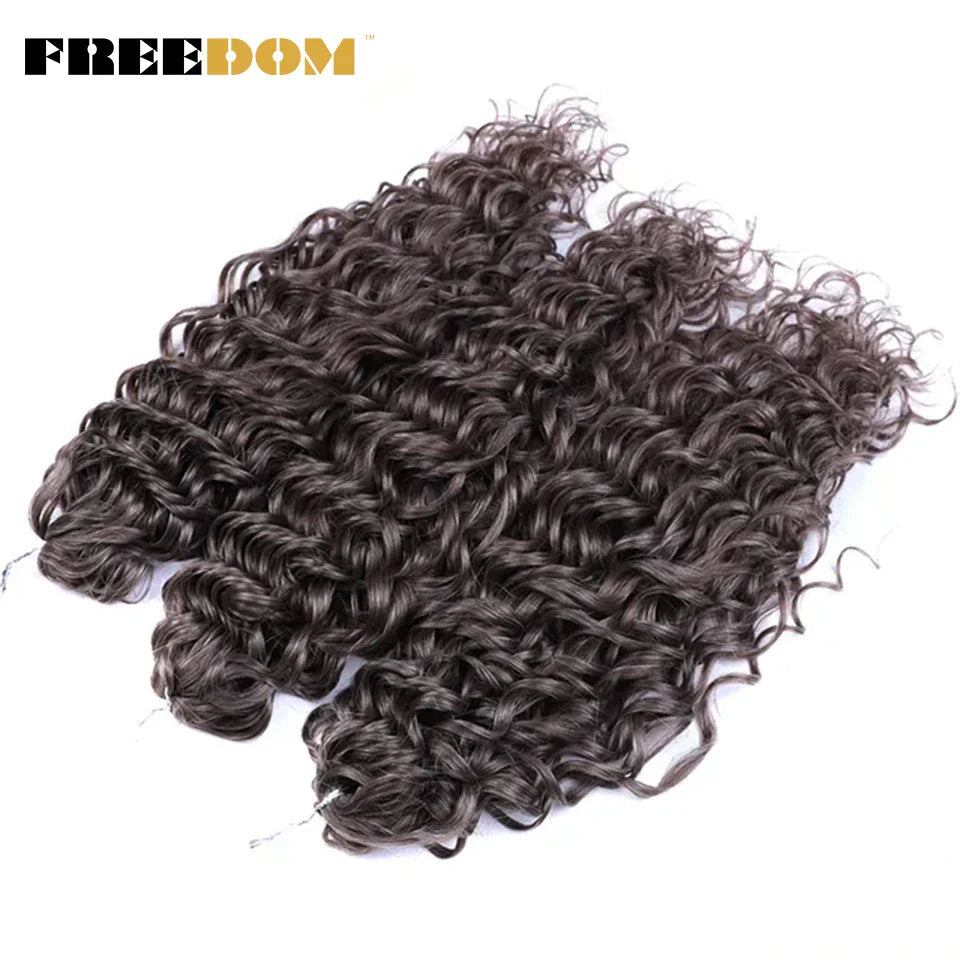 FREEDOM Synthetic Deep Wavy Twist Crochet Hair Afro