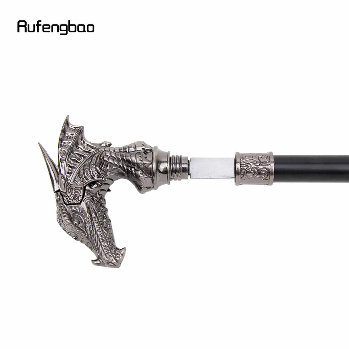 Dragon Head Walking Stick with Hidden Plate Self