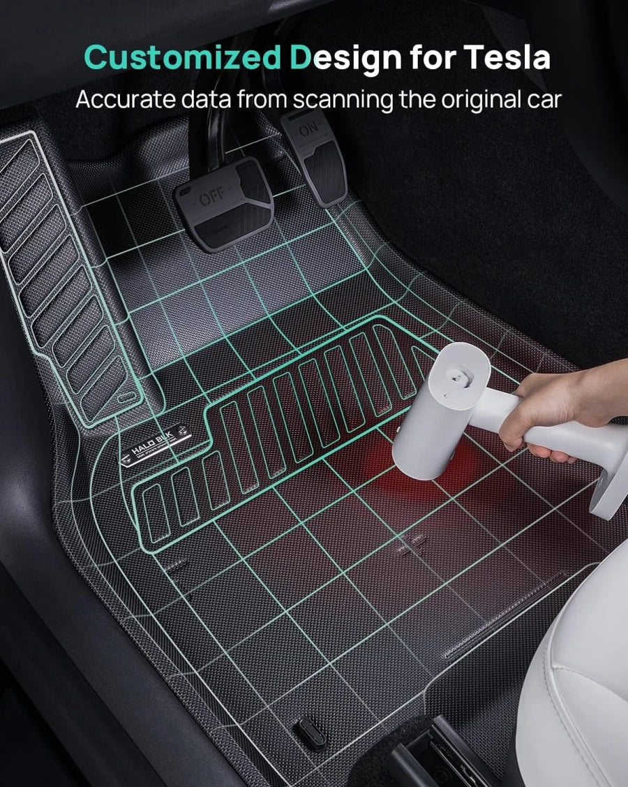 HALO BLK Car Floor Mats Compatible with Tesla