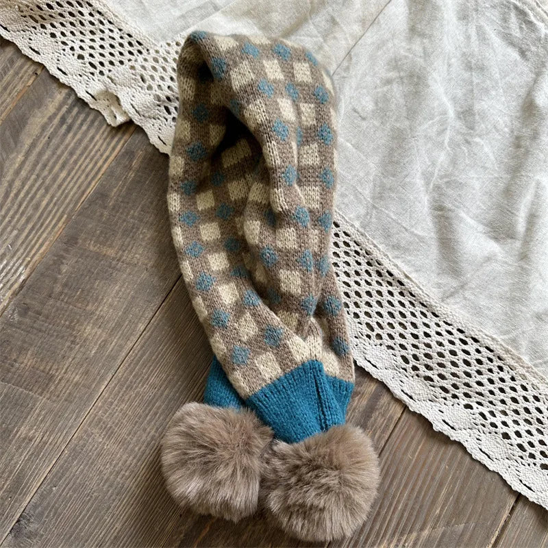 deer jonmi Korean Style New Winter Children Plaid