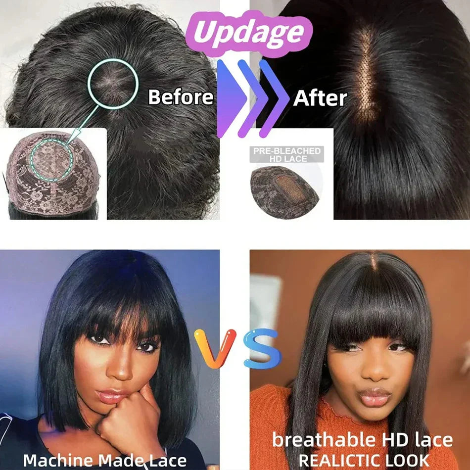 Middle Part 3X1 Hd Lace Wig Bone Straight