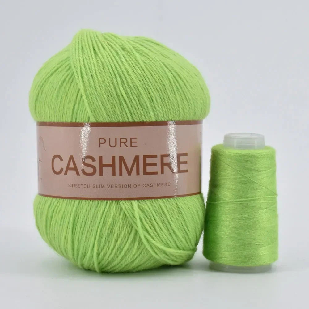 Pure Natural Mongolian Cashmere Yarn Crochet Lana para