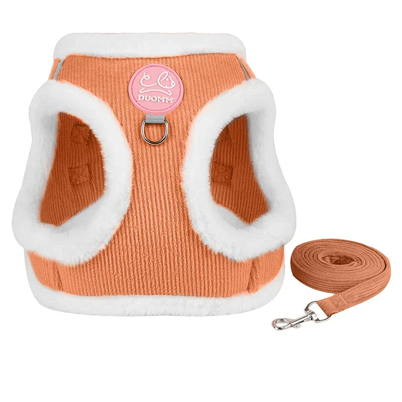 Winter Pet Vest Cute Cat Towing Rope Comfortable
