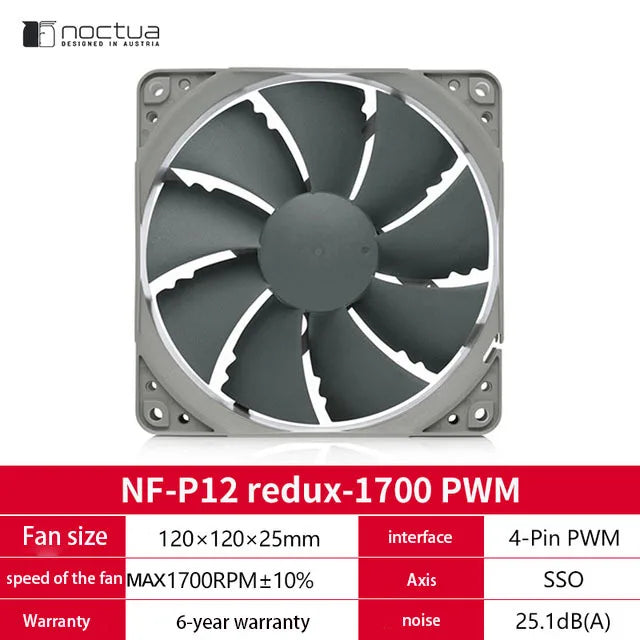 Noctua NF-P12 redux-1700 4PIN PWM 120mm PC Computer