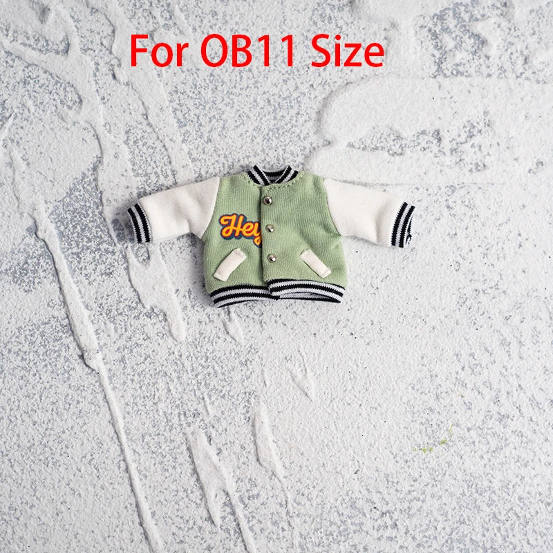 Ob22 24 Doll Baseball Jacket Clothes Ob11 Doll Sport Coat With Zipper For Ob11, Ymy、Licca、Azones、Ob24、Ob27 Doll Accessories