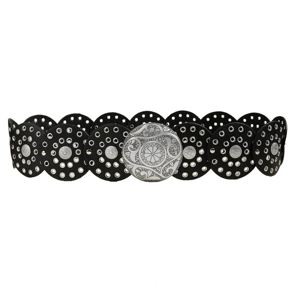 Women Belt Vintage Hollow Out Cowboy Style Lady