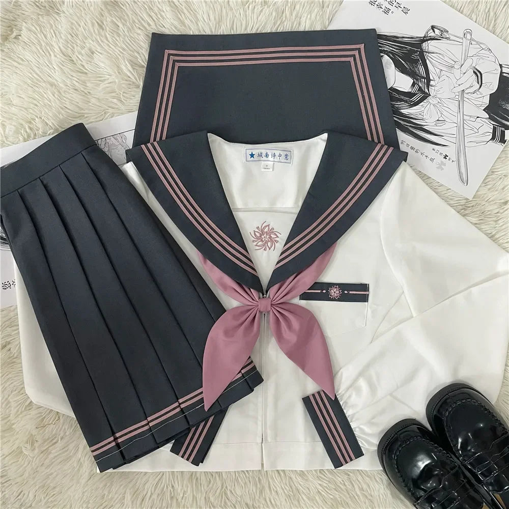 JK uniform suit Japanese college style sweet long