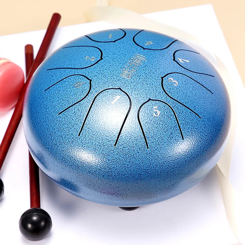 Hluru Glucophone Steel Tongue Drum 6 Inch 8