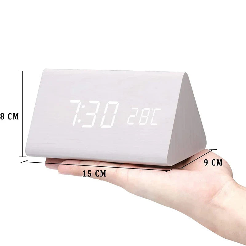 Modern Wooden Led Smart Alarm Clocks For Bedrooms