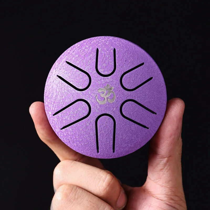 HLURU 3 Inches Steel Tongue Drum 6 Notes
