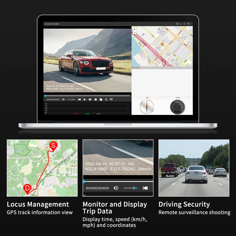 ThiEYE 3.0 Inch Dash Cam Dual Lens 1080P