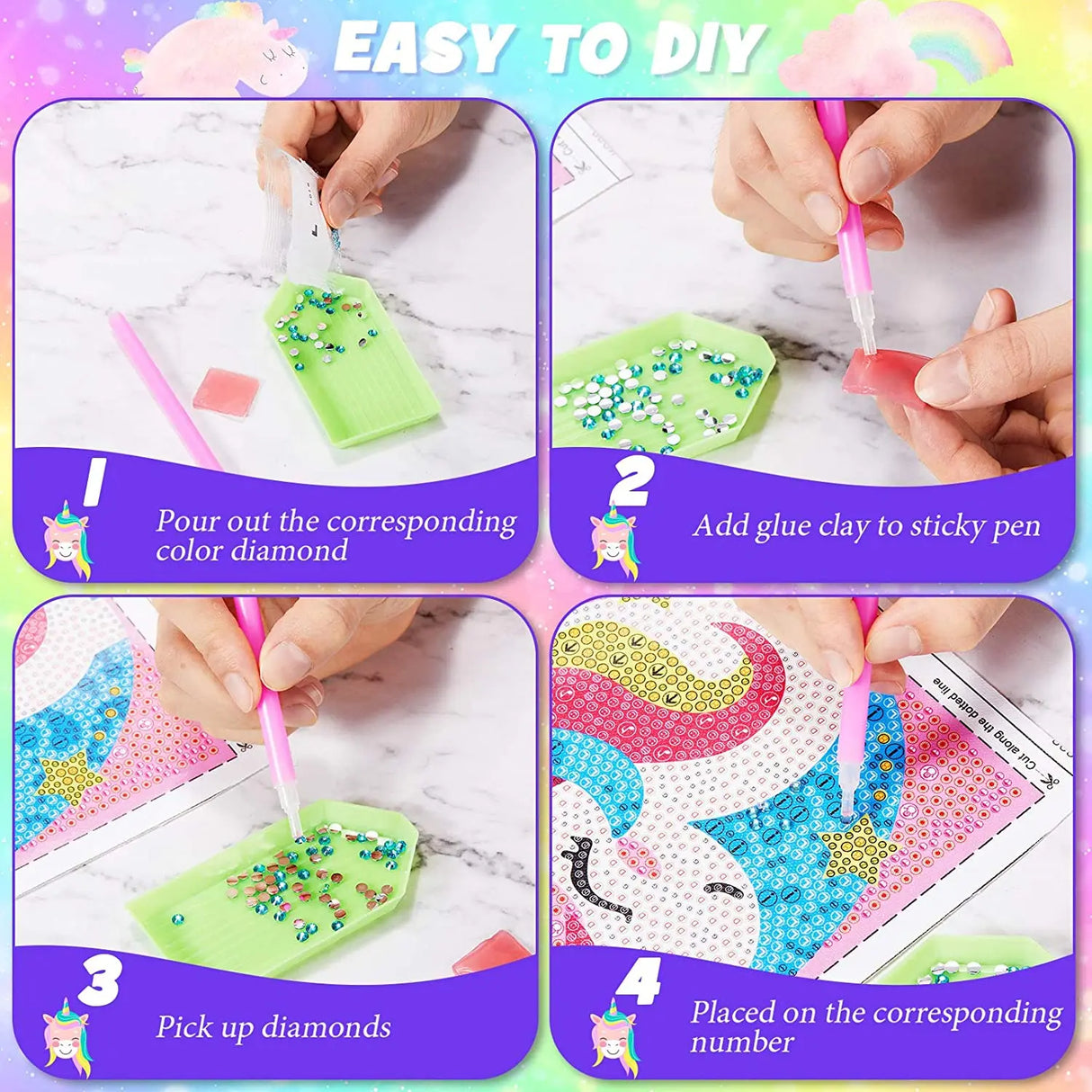 Diamond Painting by Number Kits for Kids Deer