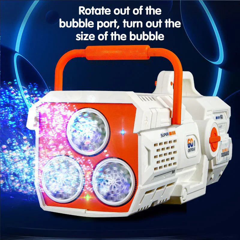 60 Holes Bubble Gun LED Light Electric Automatic