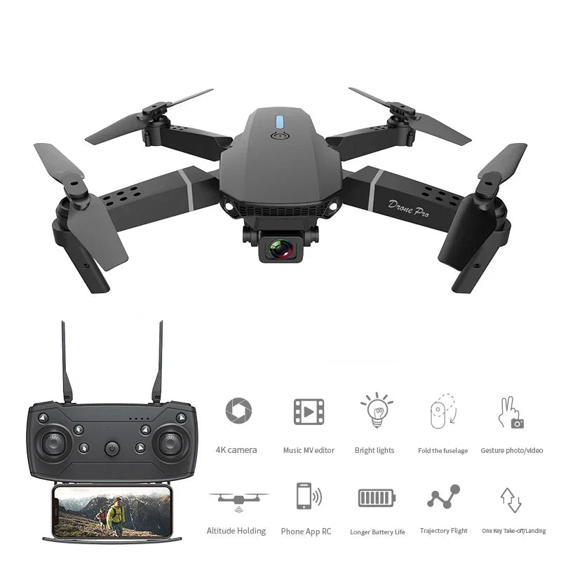 E88 Pro Drone Camera Hd 4k Professional Rc