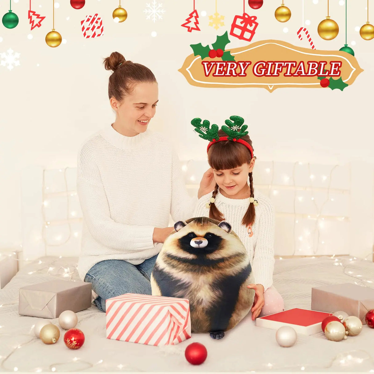 Cute Raccoon Plush Pillow Soft Stuffed Animal Toy