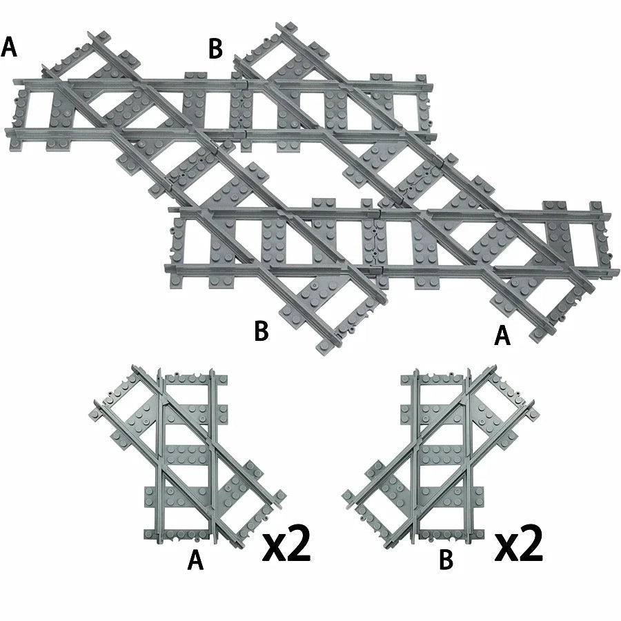 City Track Trains Uphill Flexible Soft Tracks Building