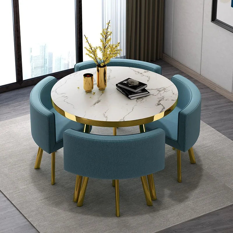 Luxury Reception Negotiation Table and 4 Chairs Round