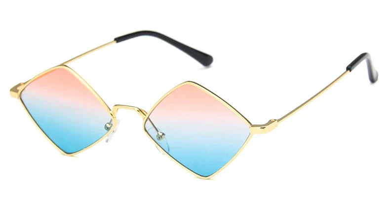 Hipster Polygon Women Sunglasses Irregular Vintage Small Frame