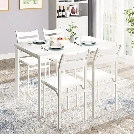 Dining Table Set for 4, Modern 5 Piece