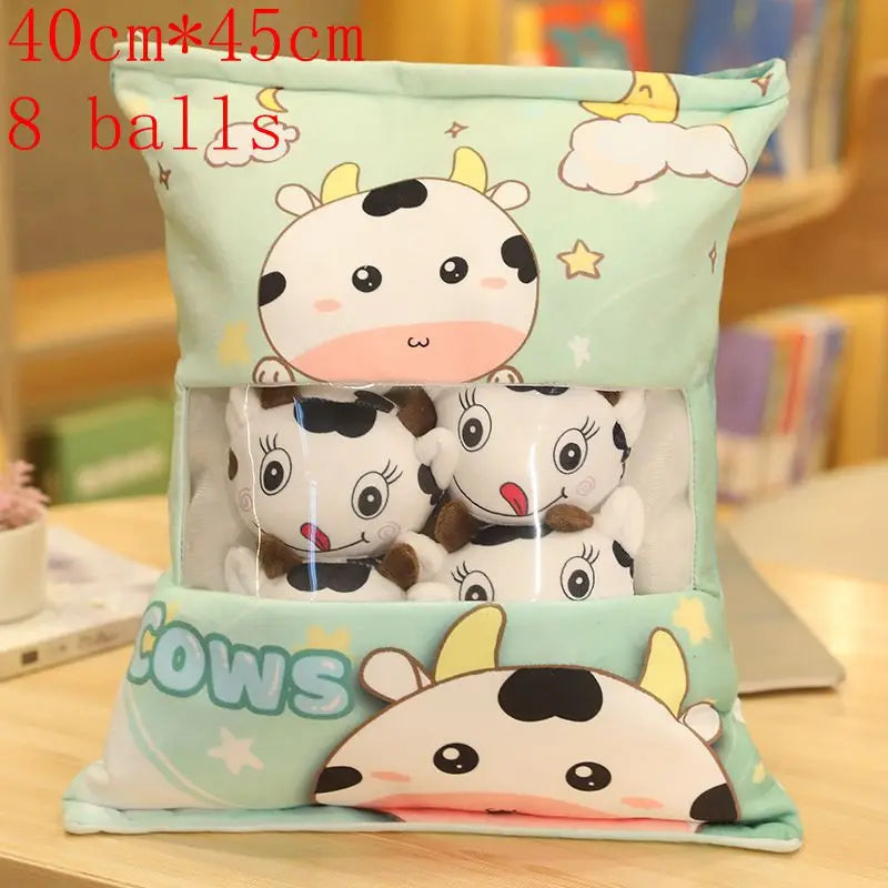 New Kawaii Animal Balls Pudding Candy Bag Pillow