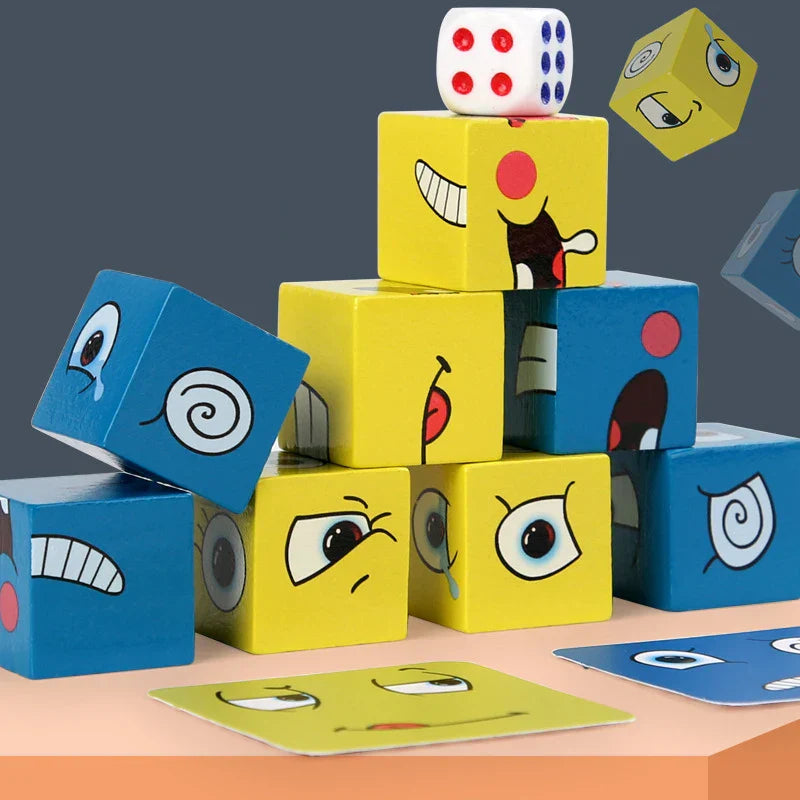 New 3D Montessori Geometry Puzzles Building Block Face