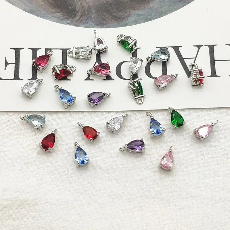 New Arrival! 8x5mm 100pcs Crystal Micro inlay Drop