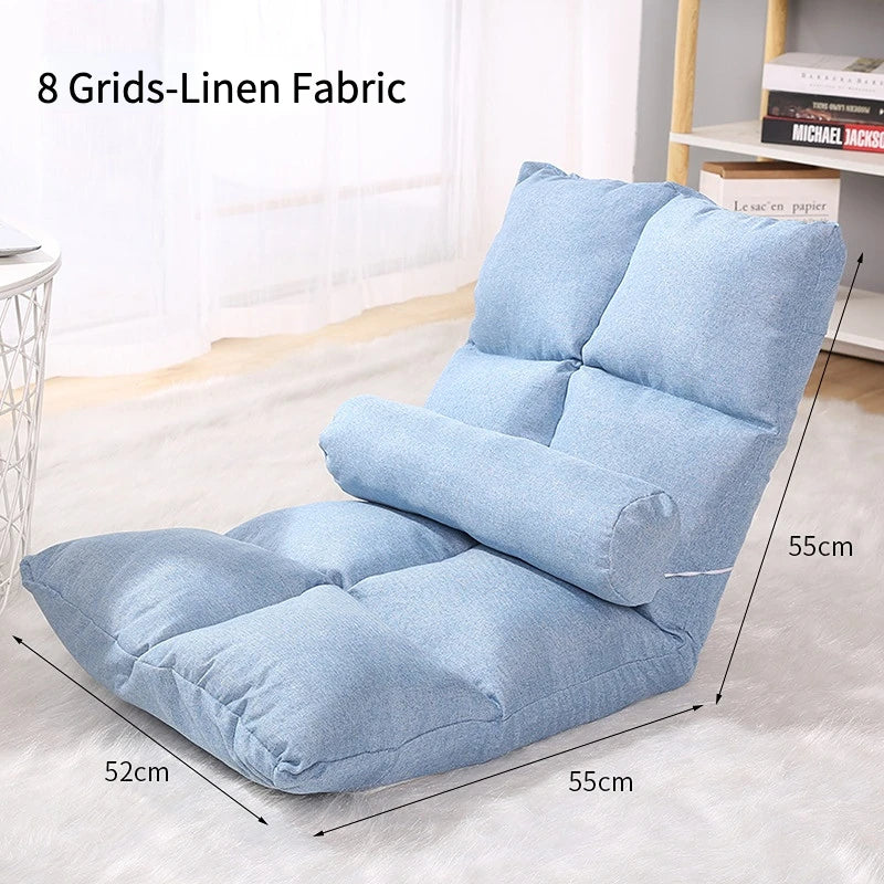 Portable Floor Chair Legless Tatami Chair with Back