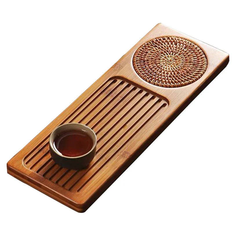 Kitchen Dish Tea Tray Modern Coffeeware Teaware Bamboo
