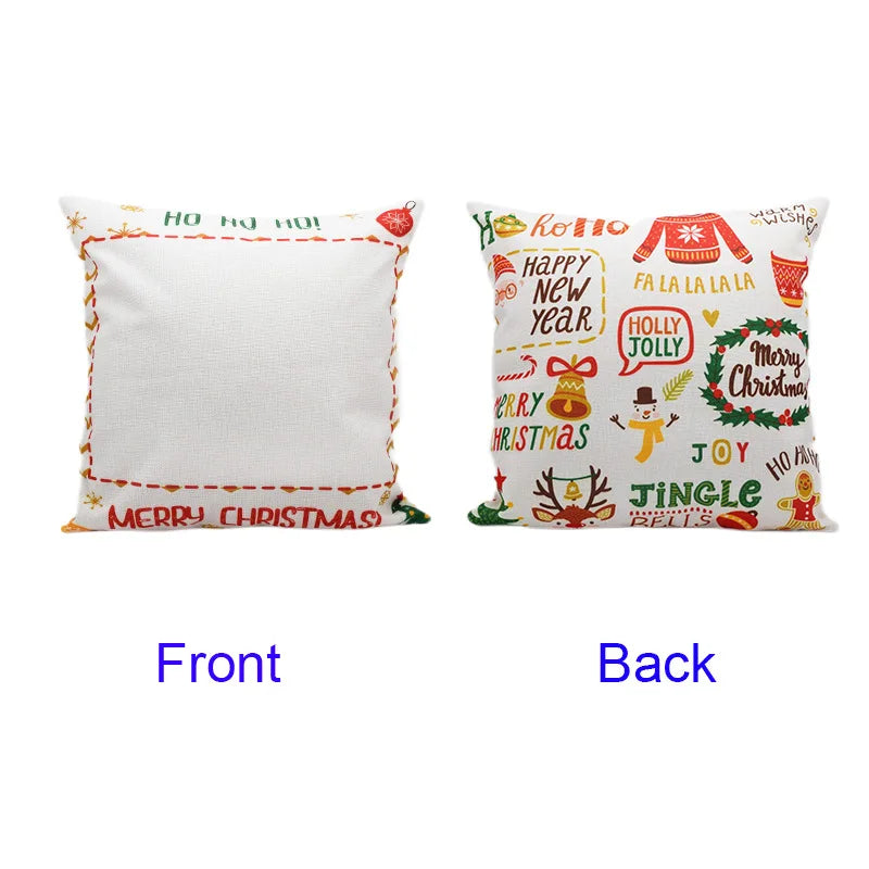 5pcs Sublimation DIY White Blank Linen Square Merry