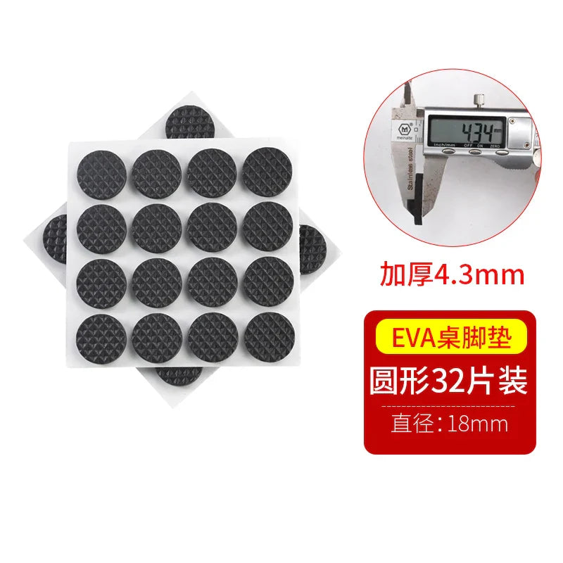 Round Square Furniture Stool Silent Wear-resistant Non-slip Rubber