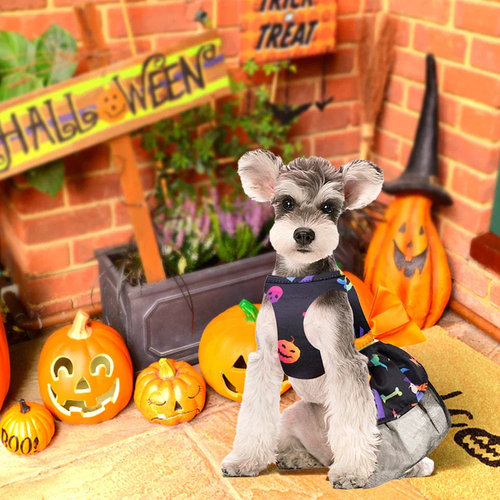 Halloween Dog Dress Halloween Costume Festival Puppy Dress
