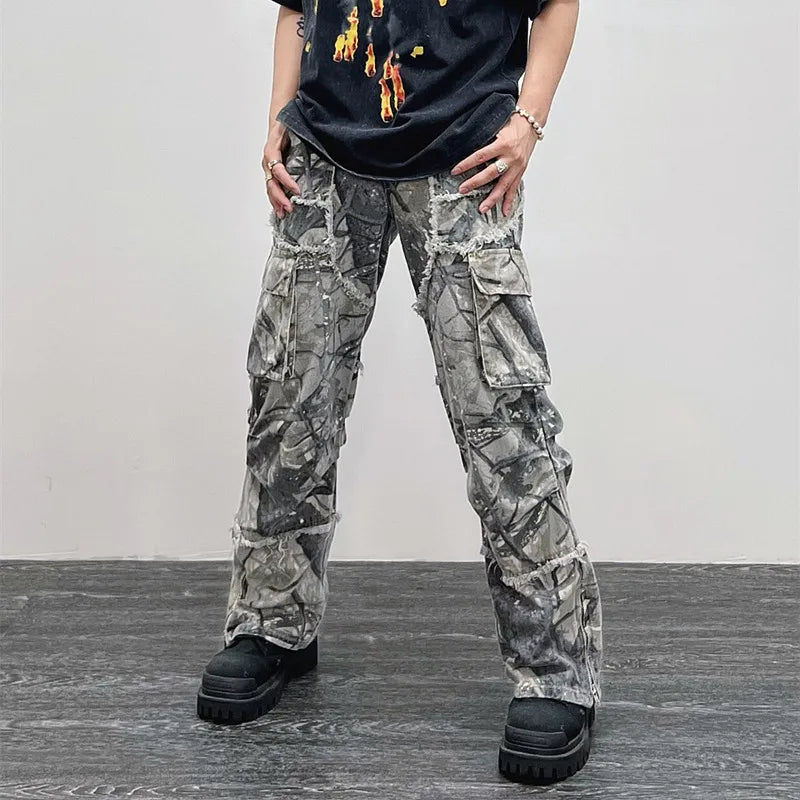 2023 Kanye Y2K Streetwear Baggy Stacked Flared Jeans