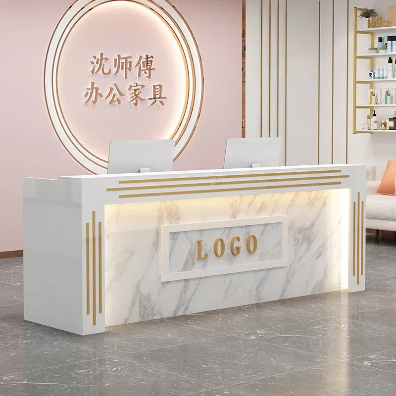 Modern Cash Register Clothing Store Counter Reception Desks