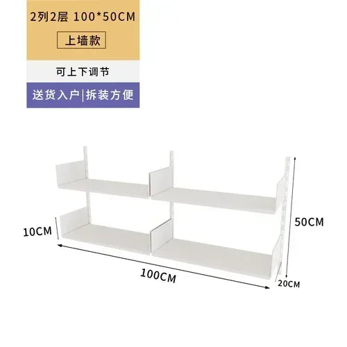 Metal Display Bookcase Magazine Rack Wall Modern Bookcase