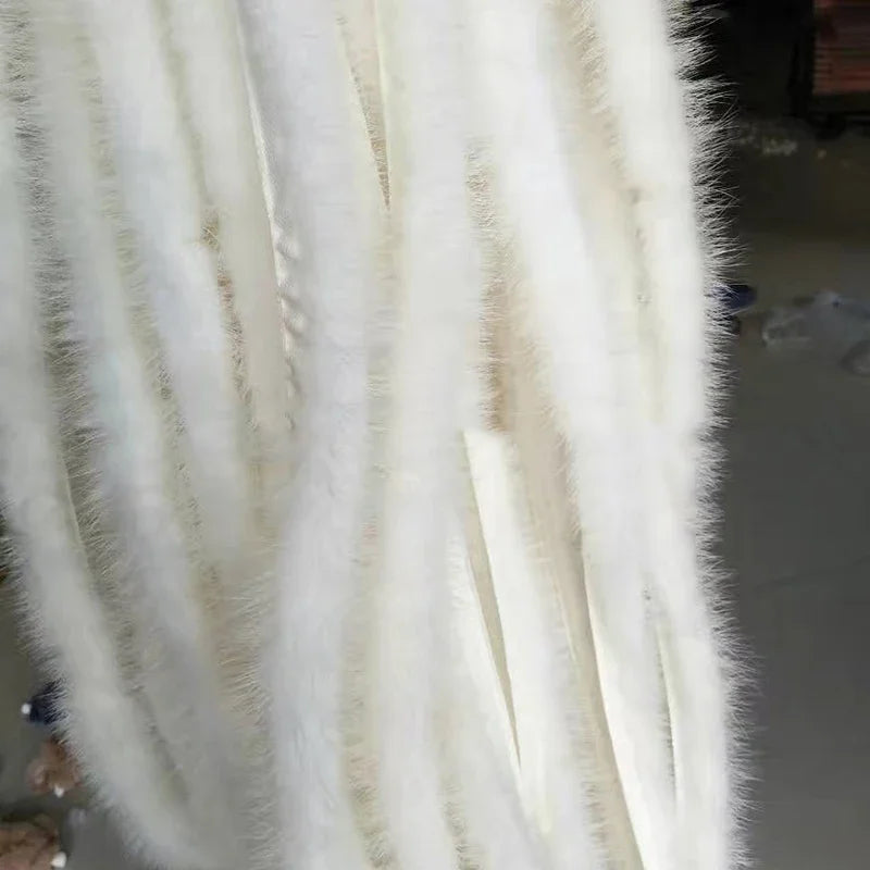 5m Natural Mink Fur Ribbon Tapes 2.5cm Width