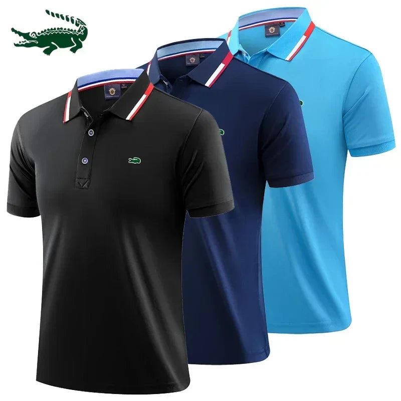2024 high-quality men's ice silk breathable Polo shirt