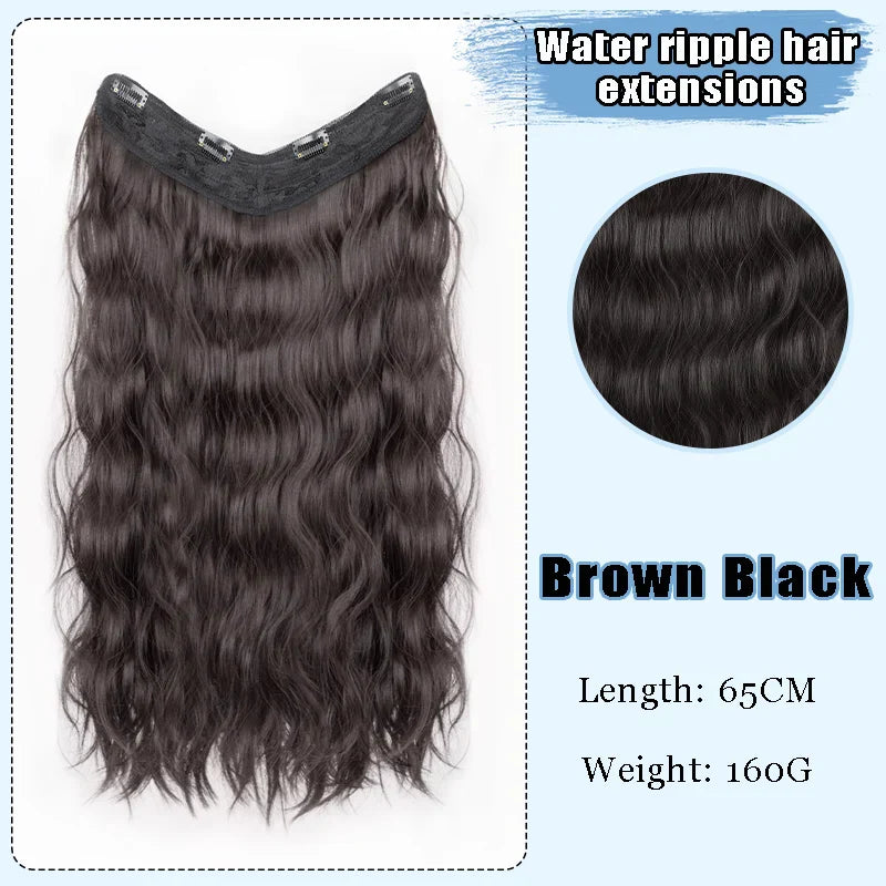 AS-Part Synthetic Clip In Hair Extension Long Thick