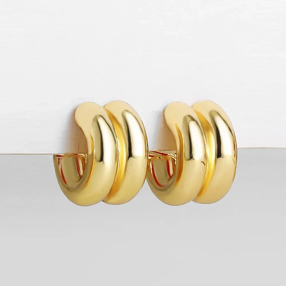 Waterdrop Chunky Hoop Earrings Dupes for Women Lightweight