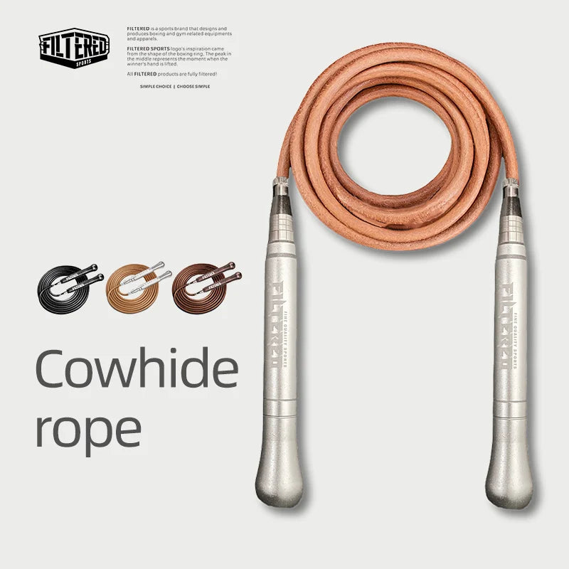 Filtered Sports Leather Bearing Jump Rope Speed Skipping