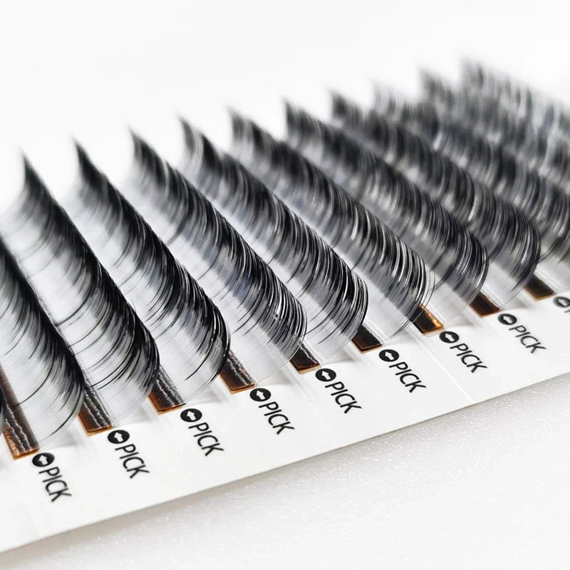 Ombre White Green Blue Purple Color Eyelash Extension