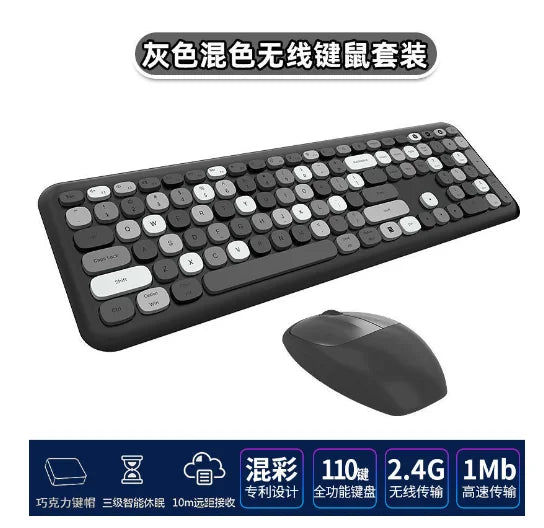 Wireless Keyboard Mouse Combo 2.4G Compact Keyboard and