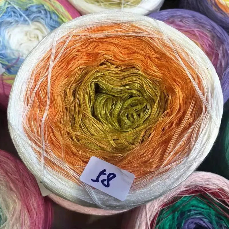 300g Cake Gradient Color Crocheted Shawl Blanket DIY