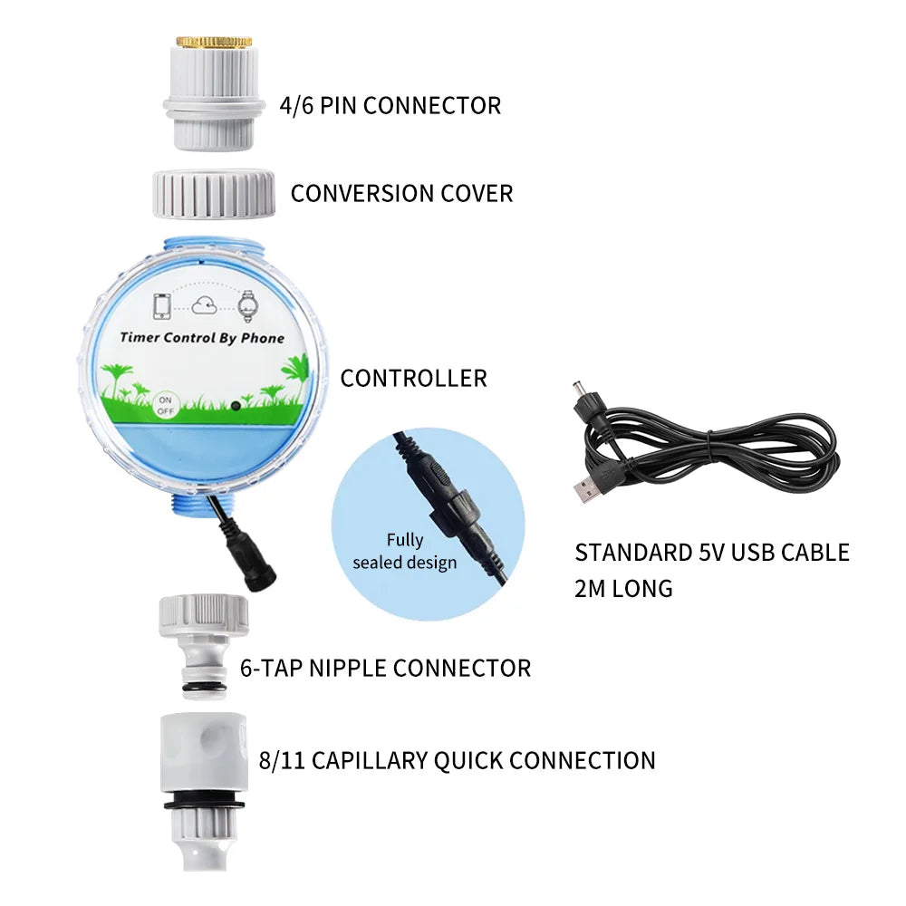 Irrigation Bluetooth WiFi Gateway Flower Watering Controller Timing