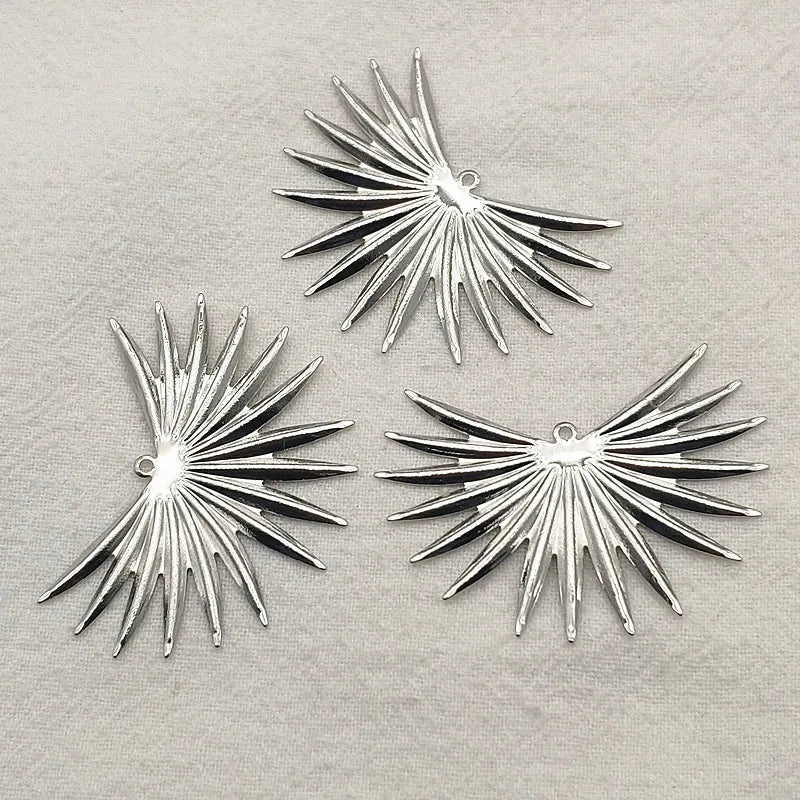 New Arrival!43x32mm50pcs Brass Pendants Copper Feather Charm